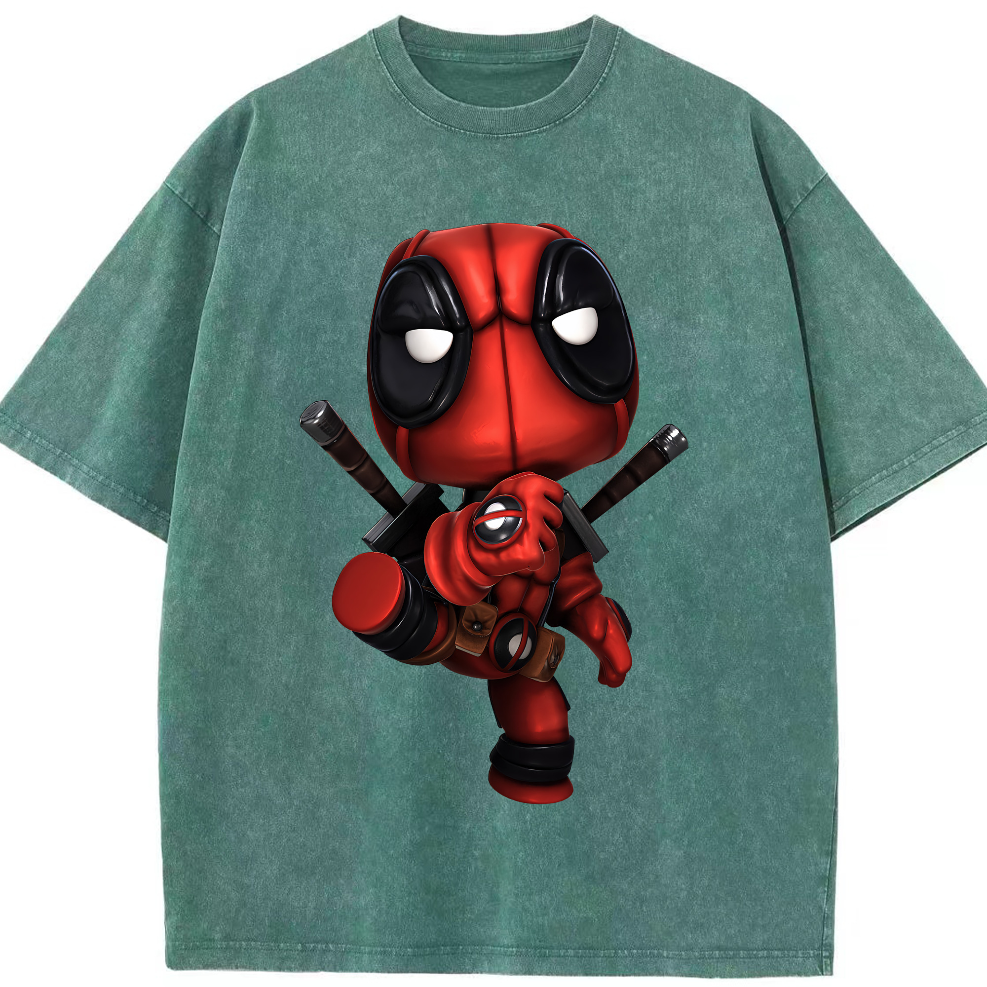 （画像用） Deadpool デッドプール 綿100% ヴィンテージ風 半袖Tシャツ（フロントプリント）